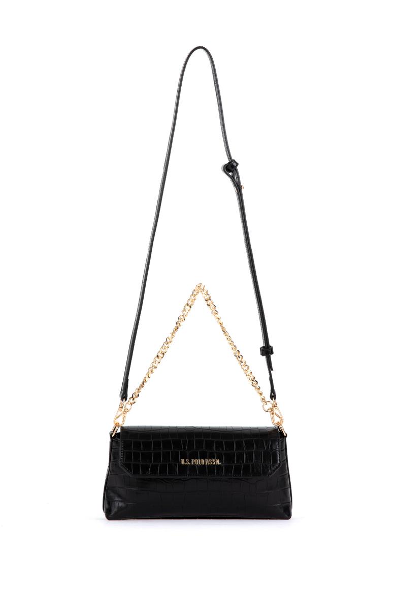 Kadın Siyah Kroko Çapraz Çanta - 50300343001
