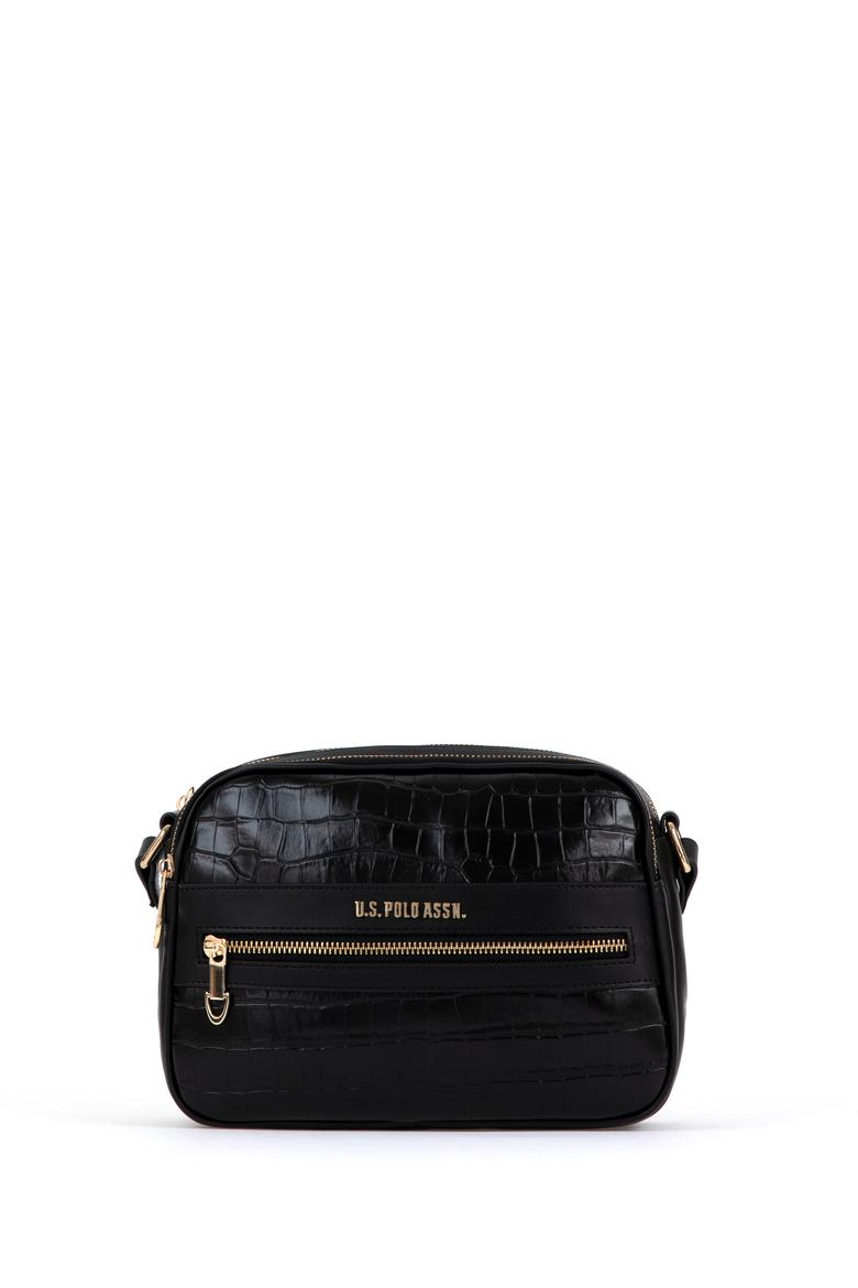 Kadın Siyah Kroko Çapraz Çanta - 50300277001