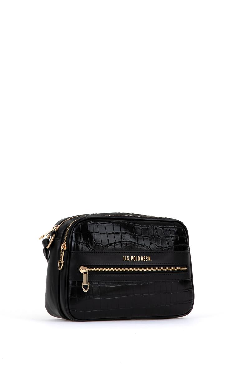 Kadın Siyah Kroko Çapraz Çanta - 50300277001