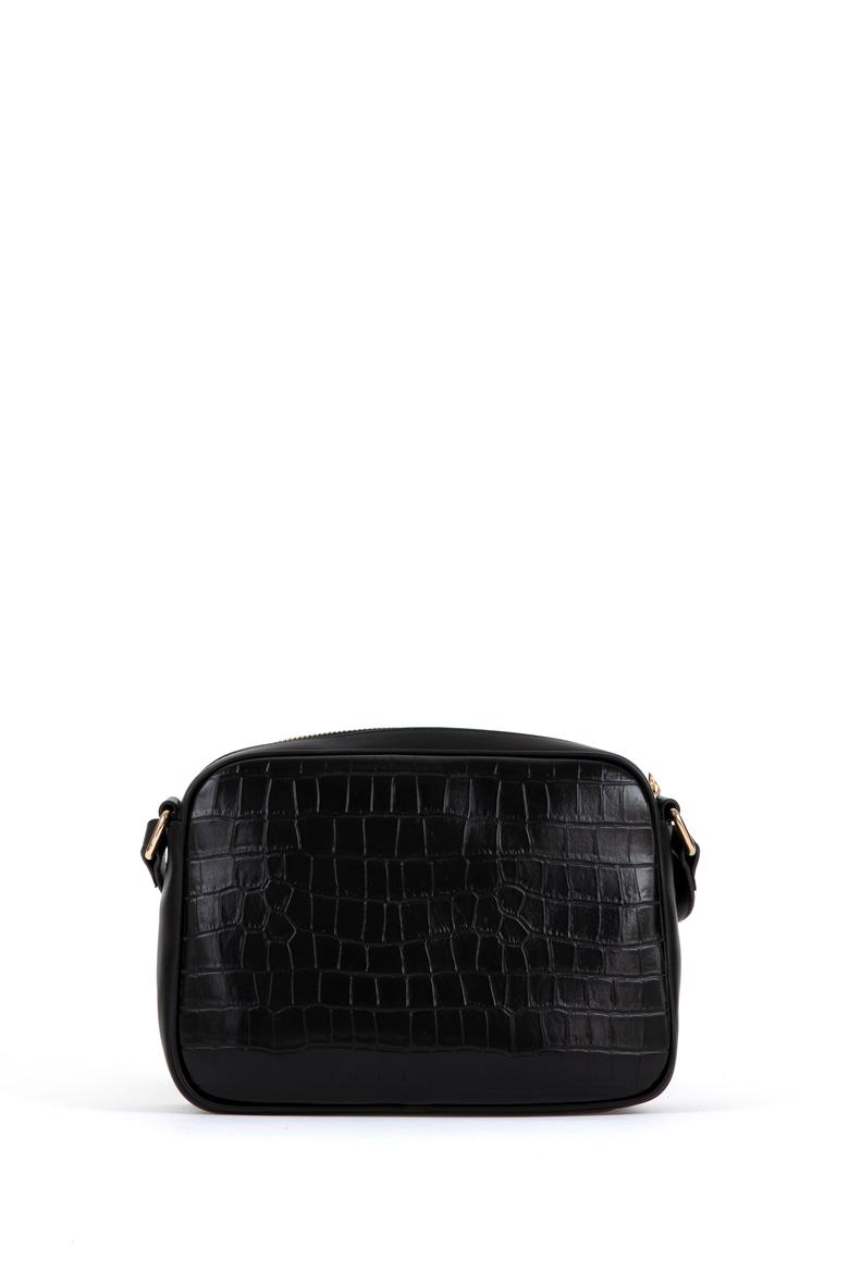 Kadın Siyah Kroko Çapraz Çanta - 50300277001