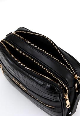 Kadın Siyah Kroko Çapraz Çanta - 50300277001