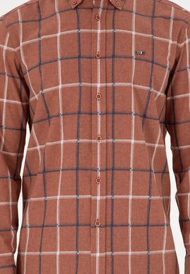 Erkek Kiremit Uzun Kollu Gömlek - 50292287015