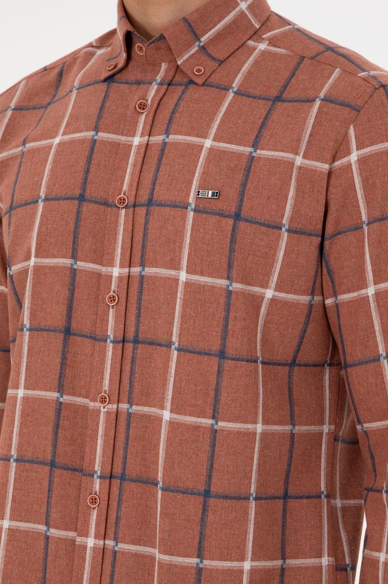 Erkek Kiremit Uzun Kollu Gömlek