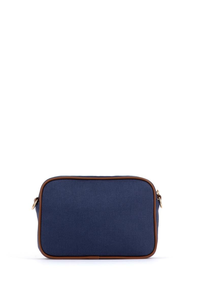 Kadın Lacivert Kanvas Çapraz Çanta - 50300319003