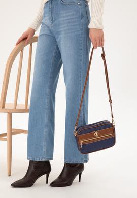 Kadın Lacivert Kanvas Çapraz Çanta - 50300319003