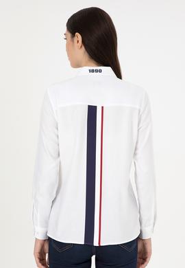 Kadın Beyaz Uzun Kollu Gömlek - 50291075007