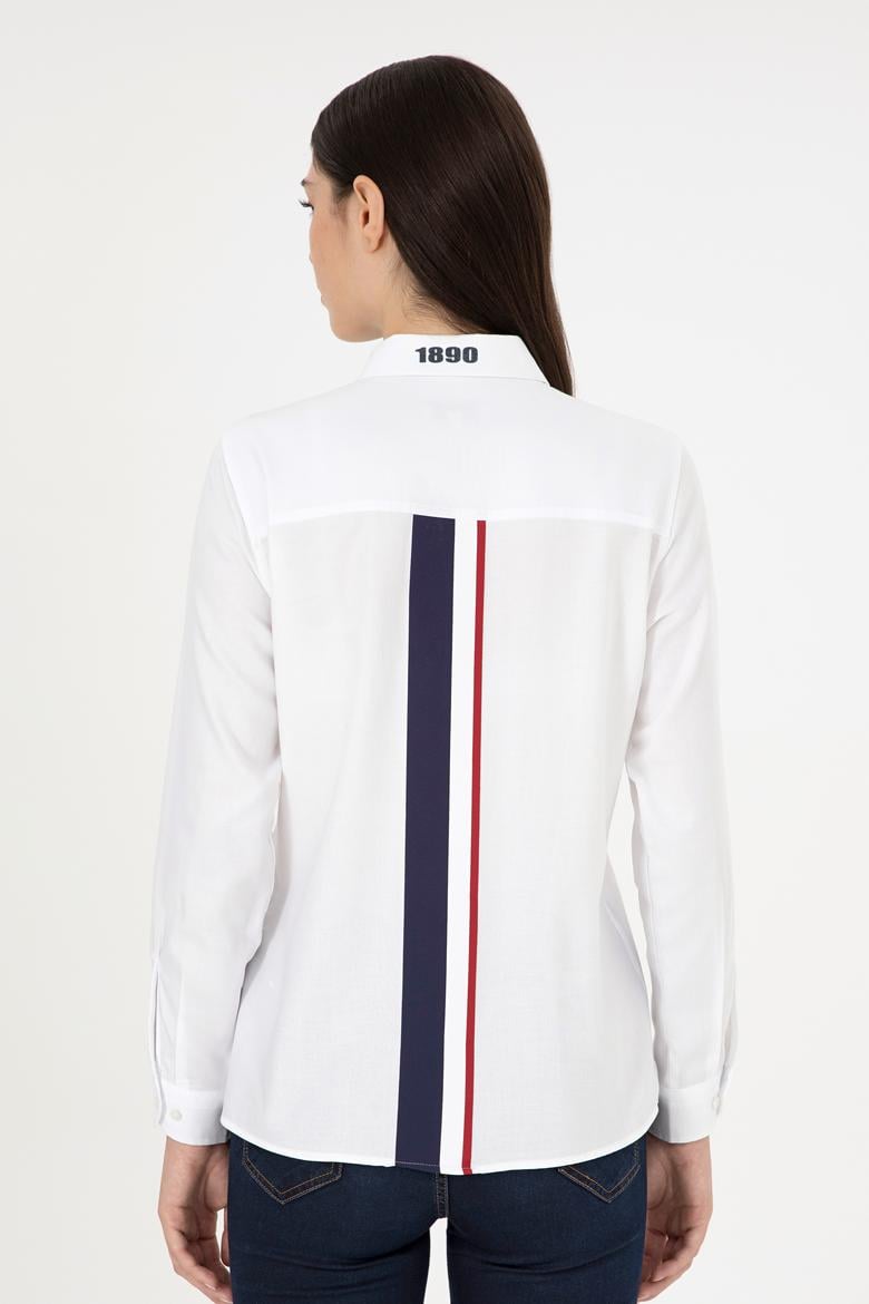 Kadın Beyaz Uzun Kollu Gömlek - 50291075007