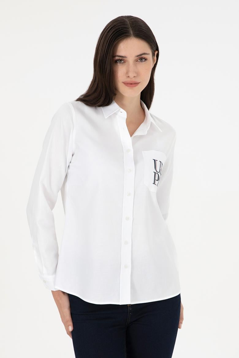 Kadın Beyaz Uzun Kollu Gömlek