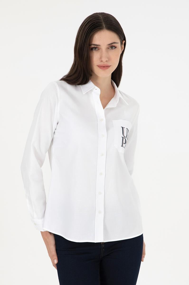 Kadın Beyaz Uzun Kollu Gömlek