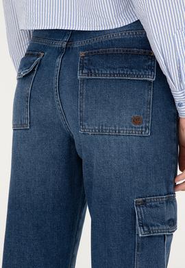 Kadın Mavi Cargofit Jean Pantolon - 50290929004