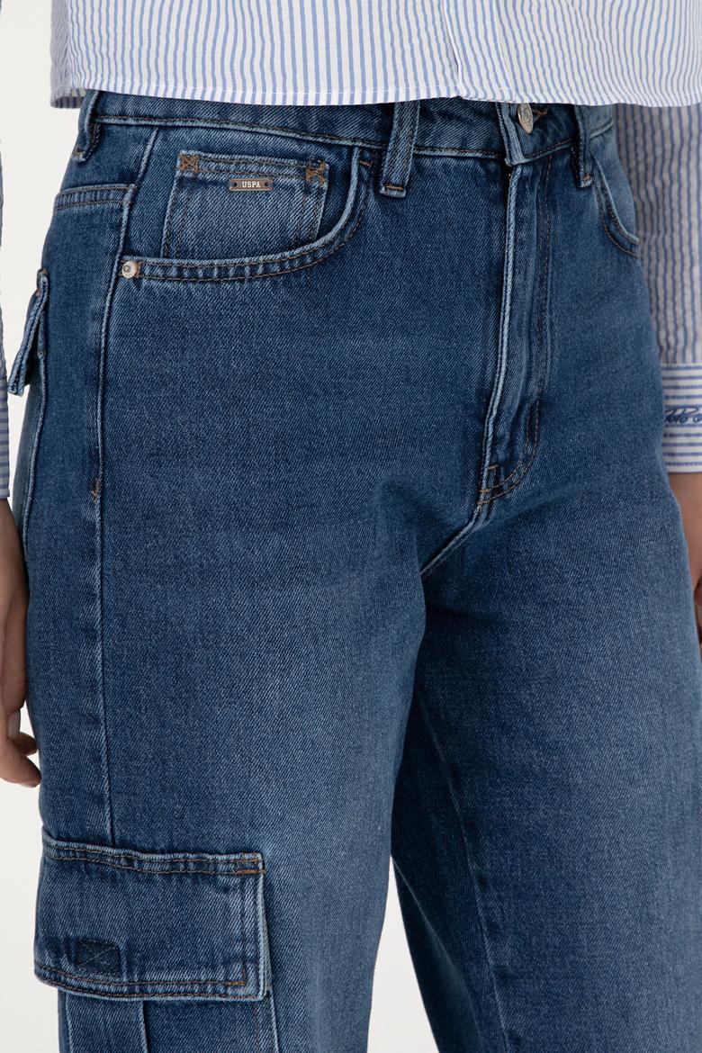 Kadın Mavi Cargofit Jean Pantolon - 50290929004