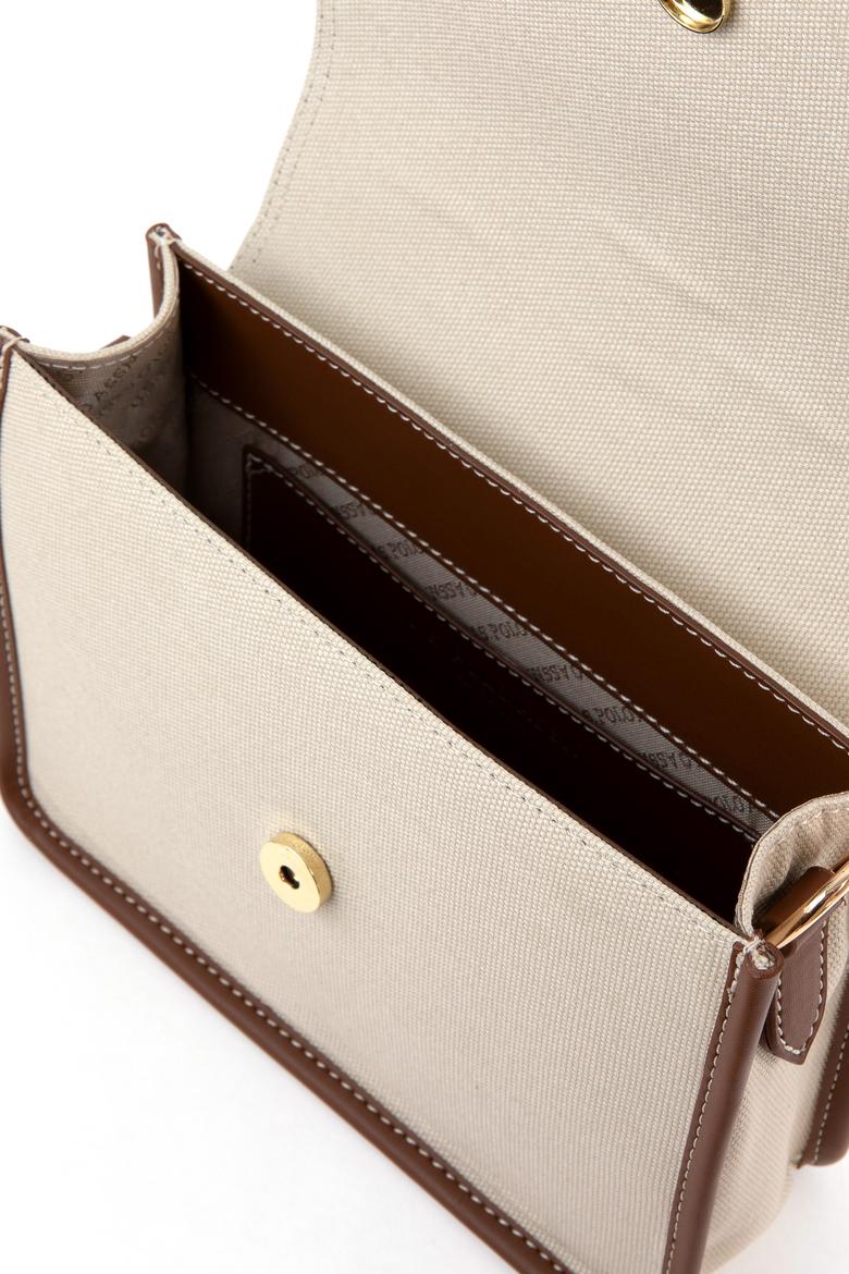 Kadın Krem Kanvas Çapraz Çanta - 50300318001