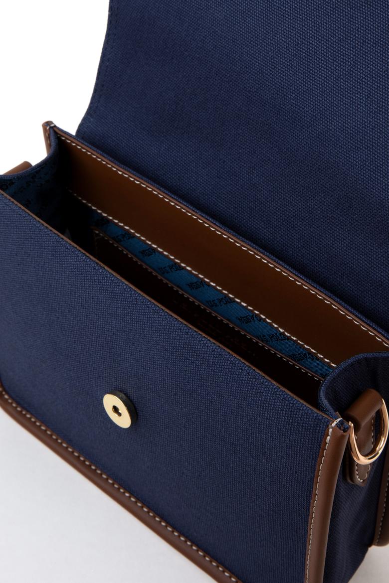 Kadın Lacivert Kanvas Çapraz Çanta - 50300318003