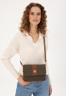 Kadın Haki Kanvas Çapraz Çanta - 50300318002