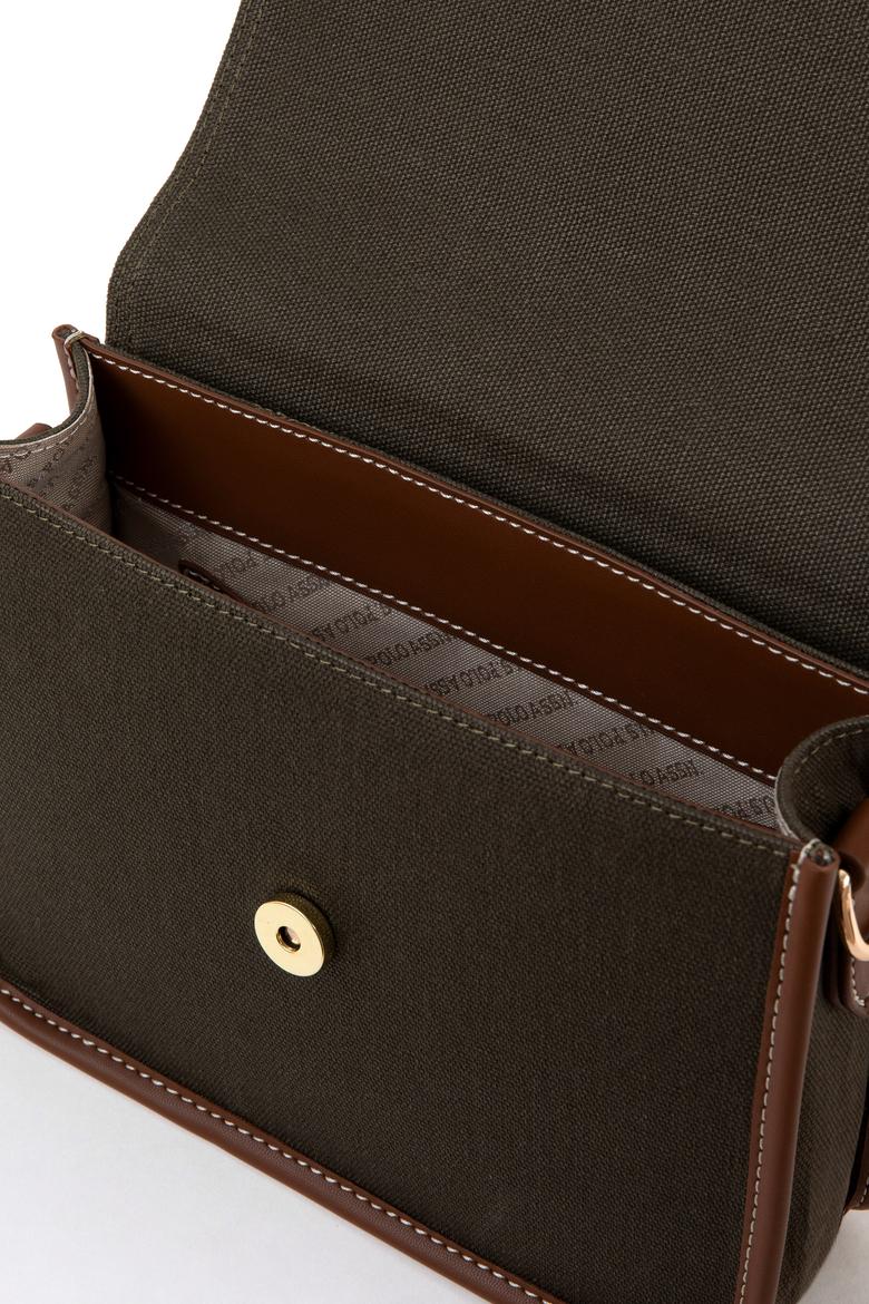 Kadın Haki Kanvas Çapraz Çanta - 50300318002