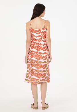 Kadın Pudra Midi Boy Dokuma Elbise - 50280562013