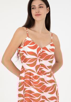 Kadın Pudra Midi Boy Dokuma Elbise - 50280562013