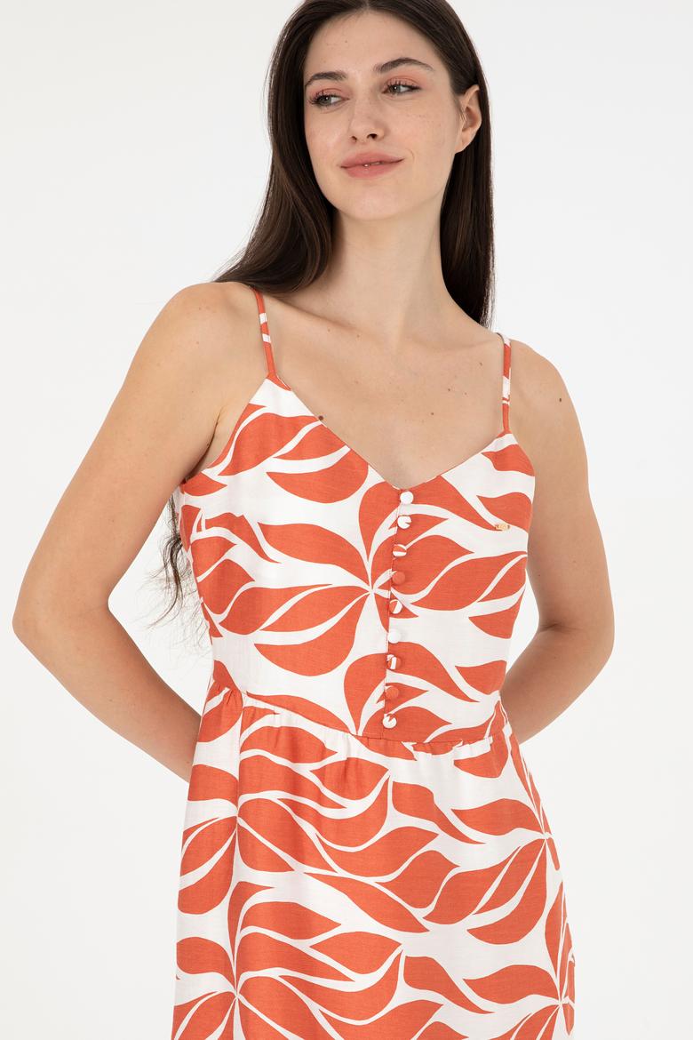 Kadın Pudra Midi Boy Dokuma Elbise - 50280562013