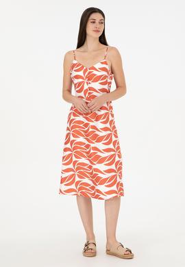 Kadın Pudra Midi Boy Dokuma Elbise - 50280562013