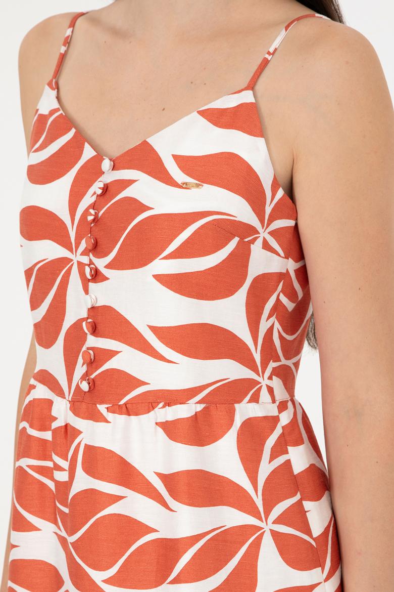 Kadın Pudra Midi Boy Dokuma Elbise - 50280562013