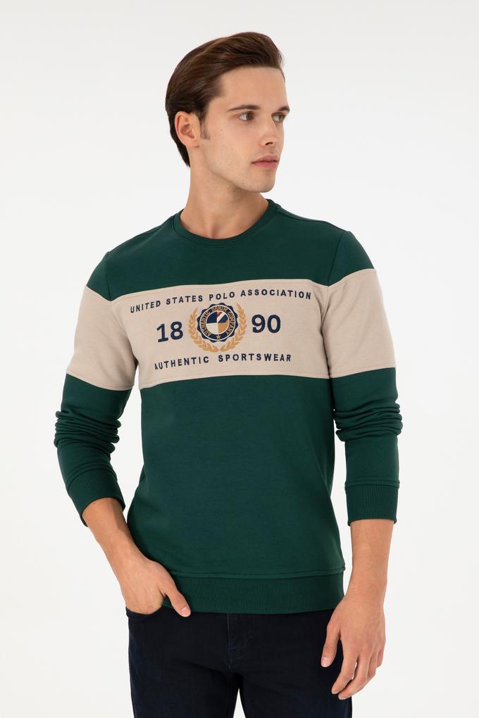Erkek Koyu Yeşil Sweatshirt