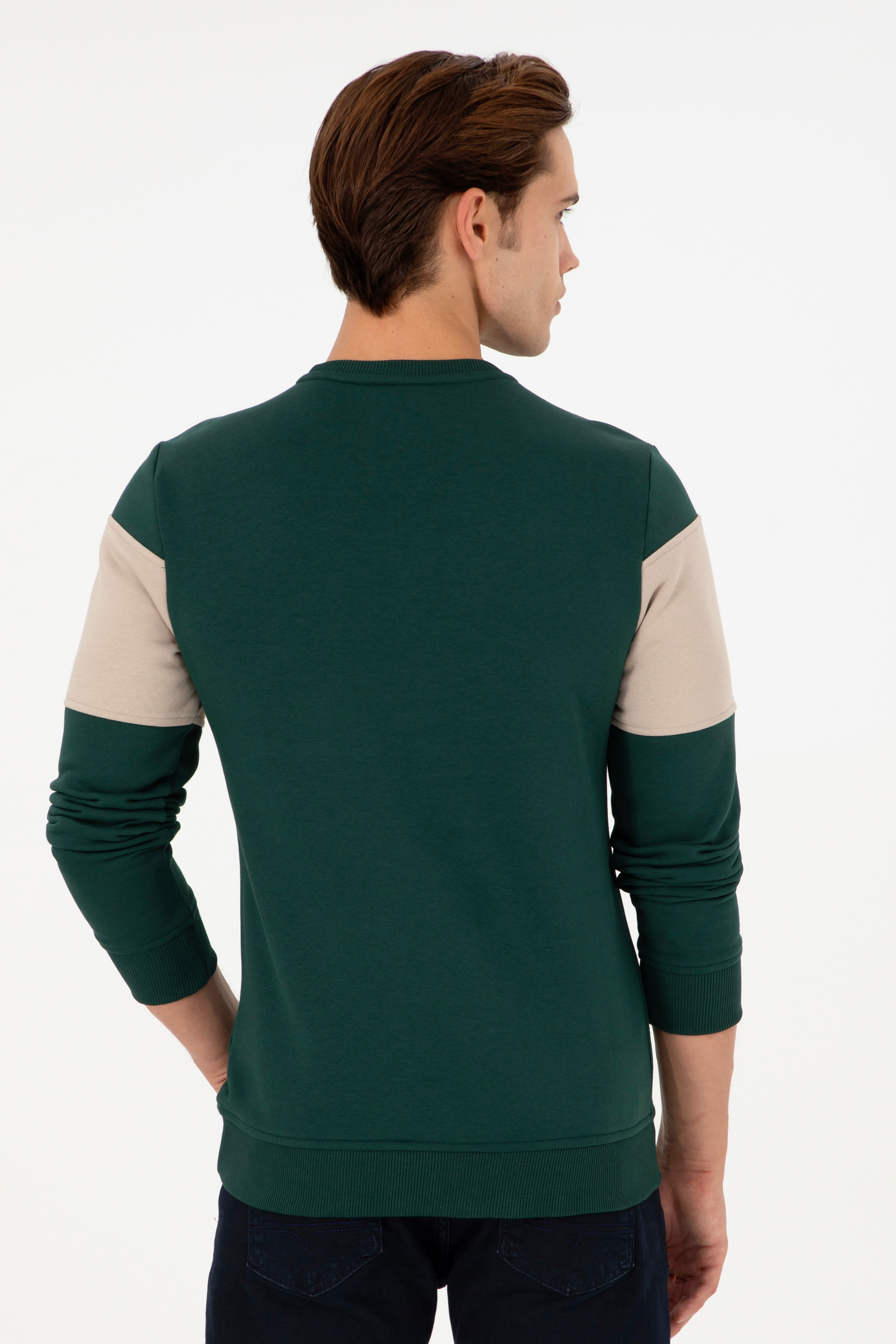Erkek Koyu Yeşil Sweatshirt - Image 5