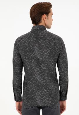 Erkek Antrasit Uzun Kollu Gömlek - 50293958008
