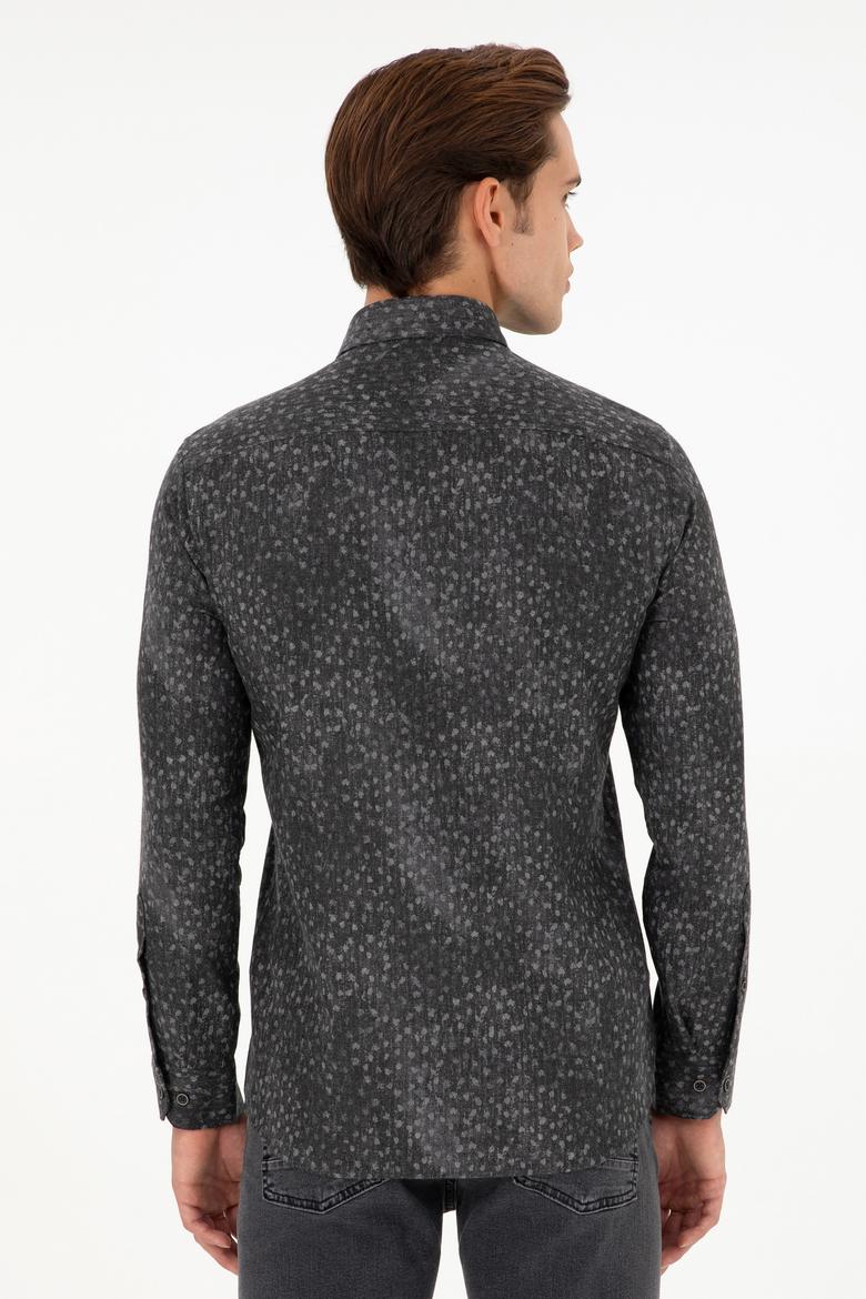 Erkek Antrasit Uzun Kollu Gömlek - 50293958008
