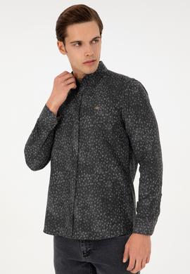 Erkek Antrasit Uzun Kollu Gömlek - 50293958008