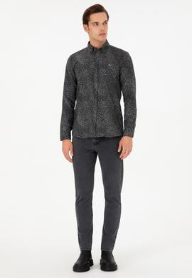 Erkek Antrasit Uzun Kollu Gömlek - 50293958008