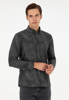 Erkek Antrasit Uzun Kollu Gömlek - 50293958008