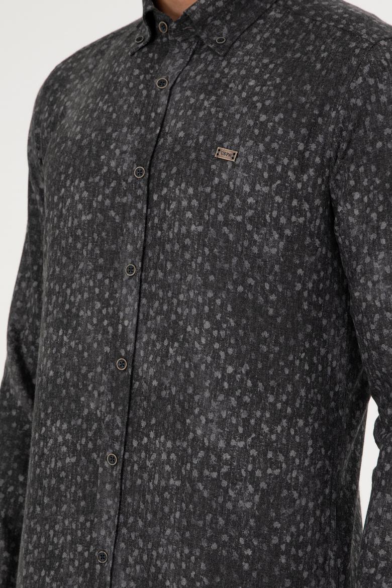 Erkek Antrasit Uzun Kollu Gömlek - 50293958008