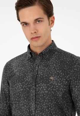 Erkek Antrasit Uzun Kollu Gömlek - 50293958008