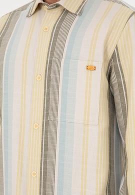 Erkek Açık Haki Uzun Kollu Gömlek - 50291243008