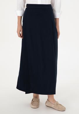 Kadın Lacivert Maxi Boy Dokuma Etek - 50290937011