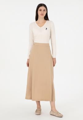 Kadın Kum Maxi Boy Dokuma Etek - 50290937004