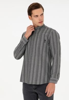 Erkek Gri Uzun Kollu Gömlek - 50293467026