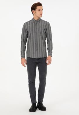Erkek Gri Uzun Kollu Gömlek - 50293467026