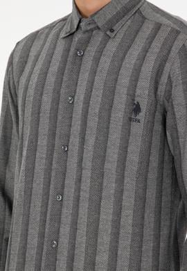 Erkek Gri Uzun Kollu Gömlek - 50293467026