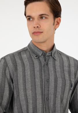 Erkek Gri Uzun Kollu Gömlek - 50293467026