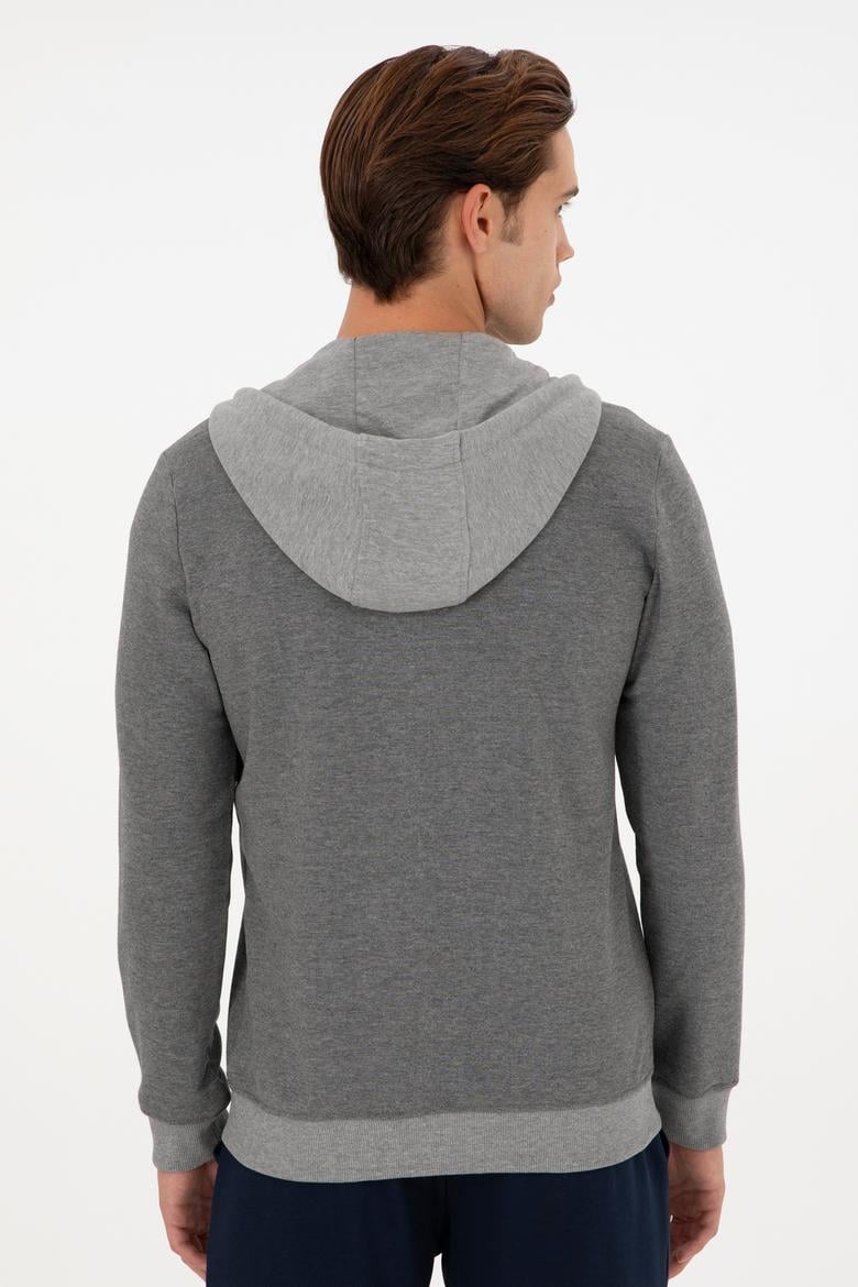 Erkek Antrasit Melanj Örme Hırka - 50290255034