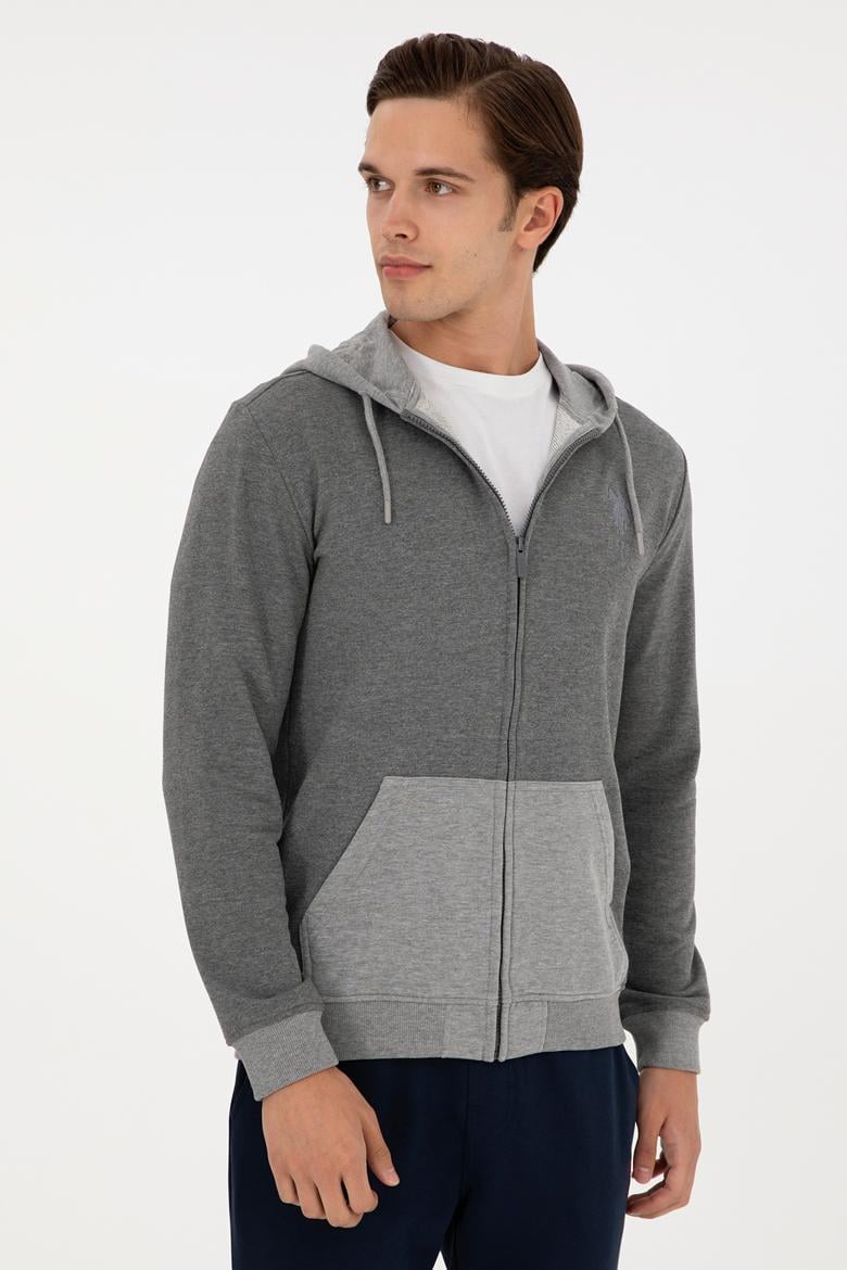 Erkek Antrasit Melanj Örme Hırka - 50290255034