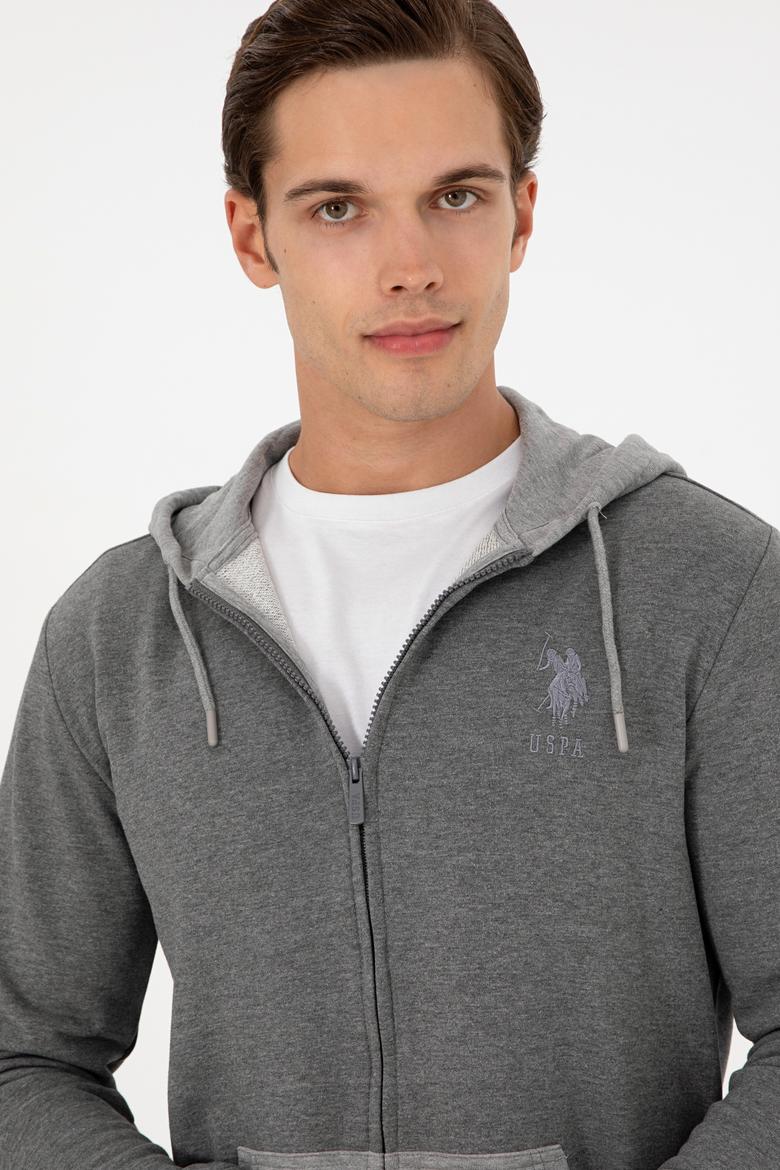 Erkek Antrasit Melanj Örme Hırka - 50290255034