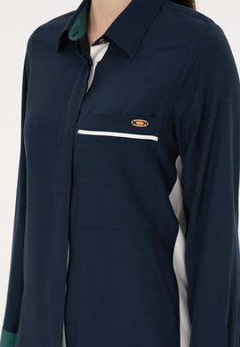 Kadın Lacivert Dokuma Elbise - 50289857027