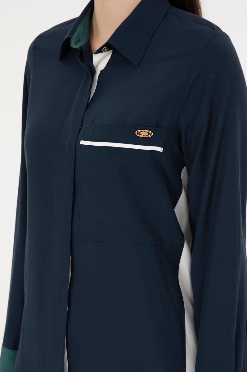 Kadın Lacivert Dokuma Elbise