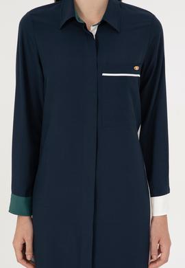 Kadın Lacivert Dokuma Elbise - 50289857027