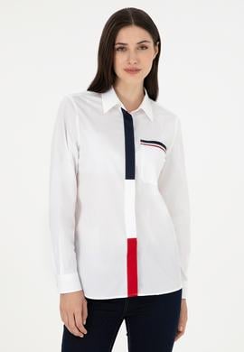 Kadın Beyaz Uzun Kollu Gömlek - 50291077002