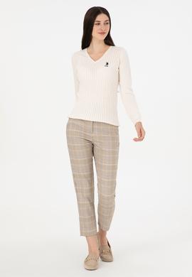 Kadın Sarı Carrot Hight Waist Fit Kanvas Pantolon - 50290858003