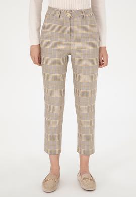 Kadın Sarı Carrot Hight Waist Fit Kanvas Pantolon - 50290858003