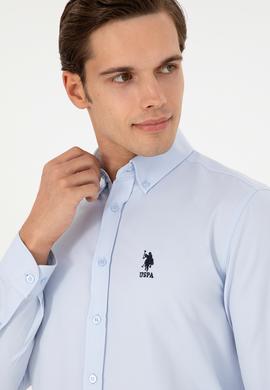 Erkek Açık Mavi Uzun Kollu Gömlek - 50296778016